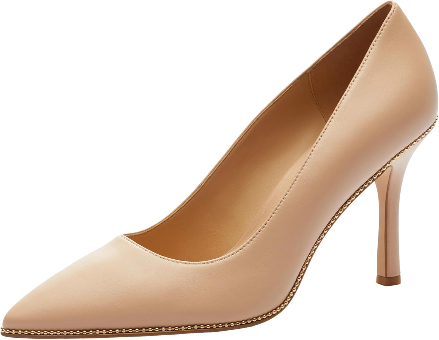 Women's pointed-toe leather dress pump
