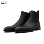 Cie Handmade Goodyear Welted Chelsea Leather Outsole Boot Pebble Grain Calf Leather Men Official Shoes Black Dress Shoes A207 - Image 2